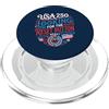 July 4th Independence Day Spirit USA 250 Pulsante Reset Design Patriottico americano PopSockets PopGrip per MagSafe
