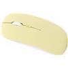 Bewinner Mouse Bluetooth Wireless, Mouse Portatile Sottile Silenzioso, Mouse per Computer Regolabile a 3 Velocità 1600 DPI, Mouse Bluetooth per Mac, Laptop, Computer, Tablet, per WIN per OS per(Giallo)