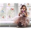 Komar Disney - Adesivo per finestra Princess Kindness Bubbles - dimensioni 30 x 30 cm, 2 fogli - cameretta dei bambini, decorazione per finestra