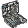 Högert Technik - Set di utensili 222 pezzi, set di chiavi a bussola e punte 1/4" & 3/8" & 1/2, acciaio CRV, chiave a forchetta, DIN 3124, in valigetta di acciaio