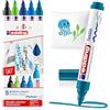 edding 4500 Marcatore per Tessuti - Per scrivere, colorare e disegnare sulla stoffa e.g. t-shirt e cuscini - Resitente ai lavaggi - Set 5 colori Freddi - Tratto 2-3 mm