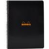 RHODIA 193009C - Quaderno a spirale (rilegatura integrale) Notebook NERO - A4+ 22,5 x 29,7 cm - Quadretti piccoli - 160 pag. staccabili - Carta Clairefontaine Bianca 80g/m² - COPERTINA morbida e resistente