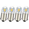 Ruiandsion BA9S - Lampadina LED BA9 1895 1891 53 57, luce bianca calda, 12 V, chipset 2SMD, 3030, lampadine di ricambio per interni auto, plafoniera, targa, vano portaoggetti, luci (confezione da 4)