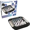 Lexibook Chessman® FX, Gioco degli Scacchi elettronico con tastier Sensitive e Luce e Effetti sonori, 32 Pezzi, 64 Livelli di difficoltà, Gioco da Tavolo per Famiglie, Nero/Argento, CG1335LXB