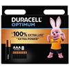 Duracell 8X Duracell AAA Optimum (1 Blister Da 8 Batterie) 8 Pile (MX2400/MINI STILO/MICRO)