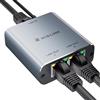 VCELINK Sdoppiatore Ethernet Gigabit 1a2 Porte 1000Mbps Passivo Cat5-Cat6 | Funzionamento passivo senza alimentazione esterna, trasmissione dati stabile fino a 1000 Mbps senza perdite di velocità