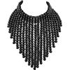 Coiris Collana girocollo in stile bohémien africano con perline in legno o acrilico, collana girocollo in legno, da donna, bigiotteria alla moda, 38 cm, Legno, Nessuna pietra preziosa
