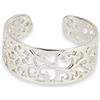 SILVER ROCK JEWELLERY Anello da piede in argento Sterling 925 massiccio con motivo a foglia in filigrana