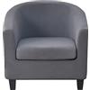 Meigeh Copripoltrona 1 posto chesterfield elasticizzato Copertura poltrona cocktail fodera poltrona chesterfield 2 pezzi copripoltrona universale Grigio scuro