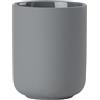 Zone Denmark Ume - Portaspazzolino in gres con rivestimento Soft Touch, colore: Grigio