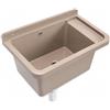 QLS Lavello Lavello Lavello Lavabo Lavabo Lavabo Lavandino Esterno per Giardino Garage Cantina Cucina Officina Grande Bacino (Beige)