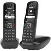 Gigaset TELEFONO FIJO GIGASET AS690 DUO NEGRO