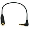 System-S Cavo audio 17 cm 3,5 mm jack maschio a femmina adattatore AUX nero
