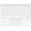 SOPPY Tastiera Bluetooth portatile con touchpad, mini tastiera ricaricabile, tastiera wireless per iPad 9.7/iPad 10.2/iPad Air/Pro/Samsung Tab/Lenovo Tab/iOS/Android/Windows, layout UK (bianco)