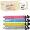 Woungzha Cartuccia toner MP-C306 MP-C307 Compatibile con pour Ricoh Aficio MP-C306 MP-C307 MP-C406 (4-Pack)