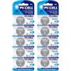 PKCELL CR2450 Batterie a bottone al litio da 3,0V 600 mAh per chiavi auto,telecomandi,confezione da 10,PKCELL
