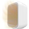 Cecotec Stufa Ceramica da Tavolo ReadyWarm 1500 Max Ceramic White. 1500 W, Termostato Regolabile e 3 Modalità di Funzionamento, Area di Copertura 15 m2