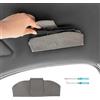 Coleya Universale Custodie Occhiali Auto, Porta Occhiali per Auto in Pelle Scamosciata, Supporti per Occhiali da Sole Magnetici, Universale Auto Accessori Scatola Occhiali da Auto (Grigio)