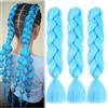 Shangxiu Extension Per Treccine Africane 3pc Jumbo Treccia Extension Capelli Fibra Sintetica Treccia Di Scatola Crochet Twist Braiding Hair (24zoll(3per Pack),blu)