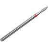 STALEKS PRO - Punta diamantata - Fiamma (anello rosso) I Kit di scarico per unghie I Punte per manicure e pedicure apparative I Kit per levigatrici elettriche I NAIL DRILL BIT (FA10R021/8)