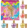 Beauty4Britain Set di Body Mist per Ragazze Scents of Wishes - 5 Flaconi in Vetro a Forma di Diamante con Finitura Dorata; 5 Profumi Esclusivi: Bacche, Frutti, Agrumi, Atmosfera Tropicale, Floreale