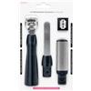 GUTEINTE Kit per Pedicure, Cura dei Piedi, Raschietto per Tallone, Pedicure in Acciaio INOX, Lima per Piedi Scrubber Raspa per Pelle Morta Ruvida Rasoio per Calli, incluse 5 Lame di Ricambio (Nero)