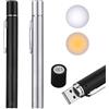 LEKIA Torcia Penna LED Riutilizzabile per Infermieri, Studenti, Medici, Ricaricabile USB Mini Torcia Tascabile con 2 Sorgenti LED, Lampadina Extra Calda, Clip Tascabile, Confezione da 2