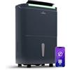 Klarstein DryFry Connect Deumidificatore Smart, Casa per Muffa e Umidità Silenzioso, Purificatore Aria IOT, Deumidificatore Elettrico per Camera da Letto 30L per Stanze da 25-30 m²