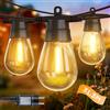 GlobaLink Catena Luminosa Esterno LED Collegabili, S14 Luci 31M con 30+2 Lampadine Infrangibili, IP65 Impermeabili 8 Modalità Gazebo per Giardino Terrazza Partito-Bianco Caldo