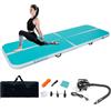 CCLIFE Air Track Tappetino Ginnastica Artistica 3m 10cm con Borsa il Trasporto Pompa aria Casa Yoga Campeggio Palestra Formazione Cheerleading Rosa