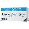 ContactVis Extra Comfort Lens, 6 Lenti A Contatto Mensili per la correzione della miopia -0.75