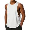 Wayleb Tank Top Uomo Allenamento - Canotta Senza Maniche Girocollo per Palestra e Corsa, Stile Casual Estivo, Bianco-A, S