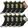SOXCO 10 paia calze da lavoro uomo rinforzate quarto lunghe calzini corte WORK Socks, 47-50