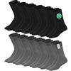 SOXCO calze da uomo in cotone 47-50 Bianco, Confezione da 12 Paia