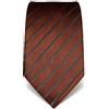 Vincenzo Boretti cravatta elegante classica da uomo, 8 cm x 15 cm, di pura seta di alta qualità, idrorepellente e antisporco, motivo a righe marrone chiaro