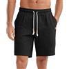 SwissWell Pantaloncini Uomo Bermuda Estivi Cotone Pantaloni Corti Uomo Spiaggia Casual Shorts Vita Elasticizzata con Tasche Rosa XL