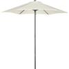 Outsunny Ombrellone da Giardino 2x2 m con Presa d'Aria, Ombrellone da Esterno con 6 Stecche in Alluminio e Poliestere 160 g/㎡, per Cortile, Terrazza e Balcone, Beige