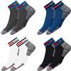 NAVYSPORT 4 Paia Calze Uomo Corti Calzini Donna Cotone Spugna, Multicolore, Confezione da 4, 43-46