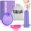 ACWOO Disco Mestruale, 2 Pezzi Dischi Periodici, Coppa Mestruale In Silicone Riutilizzabile con Applicatore, Che Può Essere Facilmente Rimosso, per Donne Sport Attivi, Nuoto, a Prova di Perdite