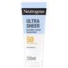 Neutrogena Ultra Sheer Lozione Idratante Invisibile Protezione Solare SPF 50 200 ml, Crema solare 50 viso e corpo con Vitamina E, Waterproof, Per tutti i tipi di pelle, Ultra-leggera, Senza profumo