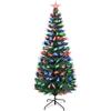 Uten Albero di Natale artificiale 1,5 m, con 170 punte in PVC, 3 luci LED colorate con 8 modalità, supporto in metallo, decorazione natalizia per interni ed esterni