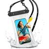 YOSH Galleggiante Custodia Impermeabile Smartphone fino a 7,5" [corpo 3D senza cuciture], 1 Pezzi IPX8 TPU Borsa Impermeabile per iPhone 17 16 15 Pro Max Samsung S26 S25 S24 Ultra Xiaomi etc