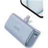 Anker Nano Power Bank Ricarica Rapida, 5000 mAh, 22,5 W, Connettore USB-C Pieghevole Integrato, Compatibile con iPhone 15, Samsung S22/23, Note20/10, Huawei, iPad e Molto Altro (Blu)