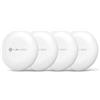 NOVOO Air Tag - Set di 4 chiavi intelligenti compatibili con Apple o Google, con localizzatori di oggetti Bluetooth per valigie portafogli/chiavi/sacchetti/bagagli, batteria sostituibile