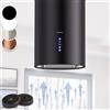 Klarstein Cappa Isola, Cappa Cucina con Timer, Flusso d'Aria di 650m³/h, Cappa per Isola Cucina con 3 Modalità e Design Candelabro Nero