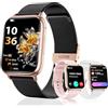 SLOKSFil Smartwatch Donna con Chiamate Bluetooth, 1.83" Fitness Orologio Smartwatch 3 Cinturini Frequenza Cardiaca SpO2 Pressione Sanguigna IP68 Impermeabile Sonno 120+ Modalità Sportive (Oro Nero)