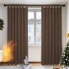 Deconovo Tende Camera da Letto Oscuranti per Interni 2 Pezzi 140x220 CM, Tende Termiche Isolanti Moderne per Soggiorno, con Passanti, Marrone