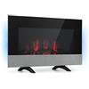 KLARSTEIN Basel Baseline - Camino Elettrico, Termoventilatore, 2000 Watt, 2 Livelli, Effetto Fiamma LED in 7 Colori, Dimmer, Retroilluminazione LED, Termostato, Timer, Display LED, Nero