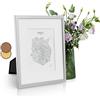 Elegance by Casa Chic Casa Chic Cornice, Portafoto 27 x 22 cm, Cornici Foto da Parete e da Tavolo per Casa ed Ufficio, Cornice Foto in Vetro e Metallo, Portafoto da Tavolo e Parete a Disposizione Verticale e Orizzontale