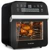 KLARSTEIN AeroVital Cube Friggitrice ad Aria Calda - Sistema di Riscaldamento 3D: 1600 W , 12 L , 16 Programmi , Timer , Termostato: da 50 a 230 °C , Accessori in 5 Pezzi , Nero